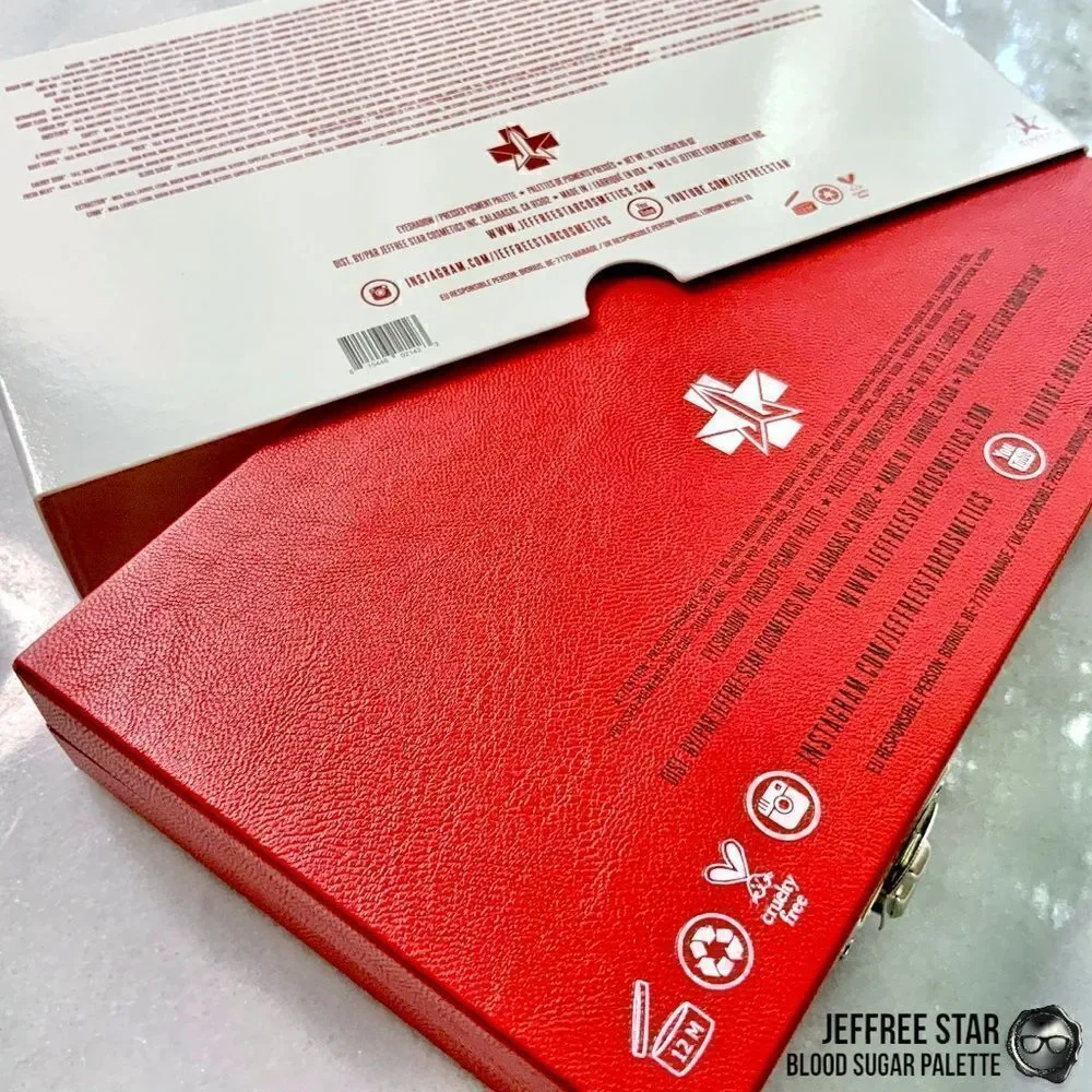 JEFFREE STAR BLOOD SUGAR PALETTE ARTISTRY EYESHADOW PRESSED PIGMENT 18 SHADE NWT